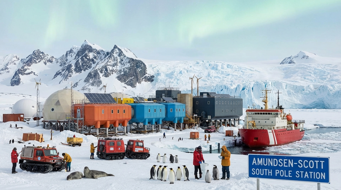 Scenic view of Antarctica