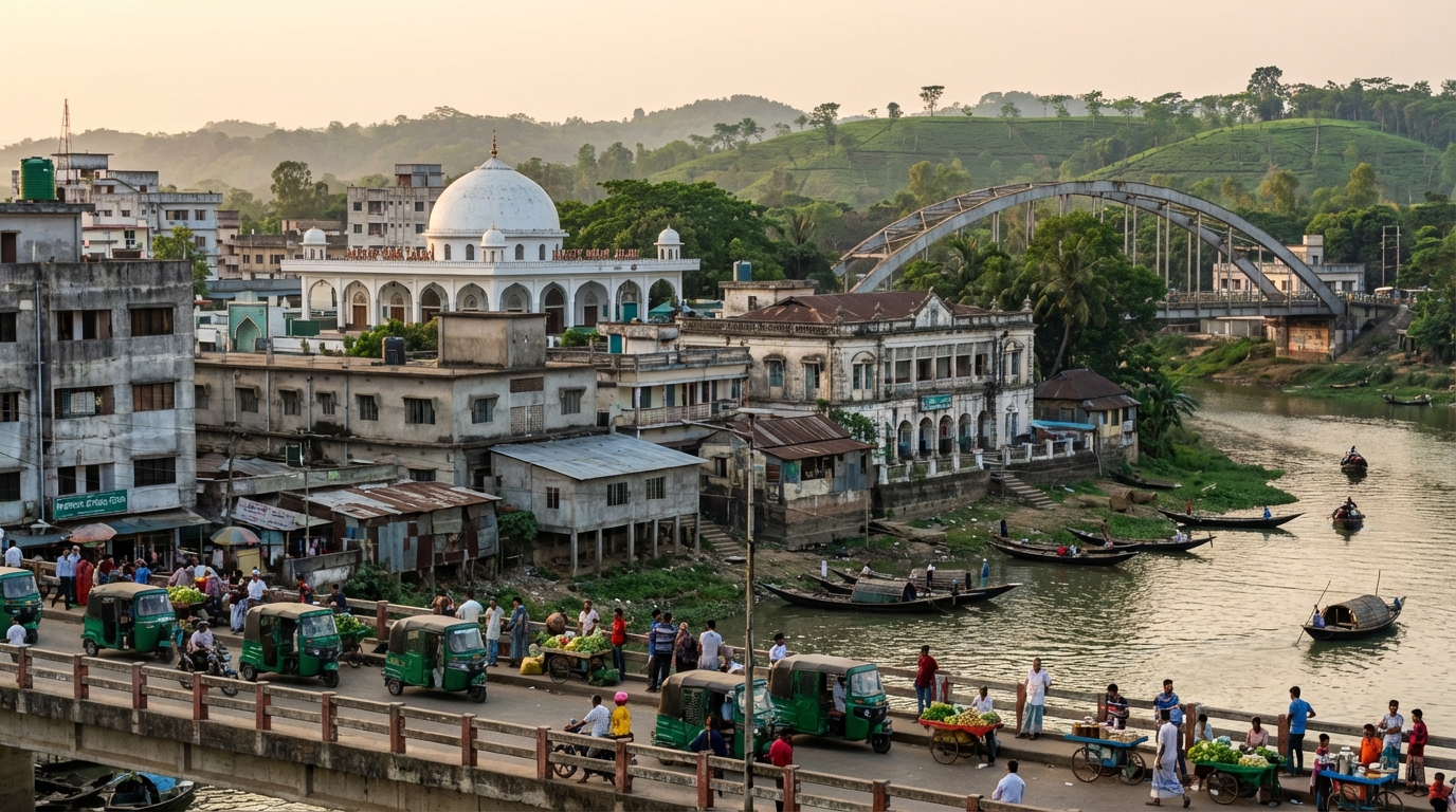 Scenic view of Sylhet, Bangladesh