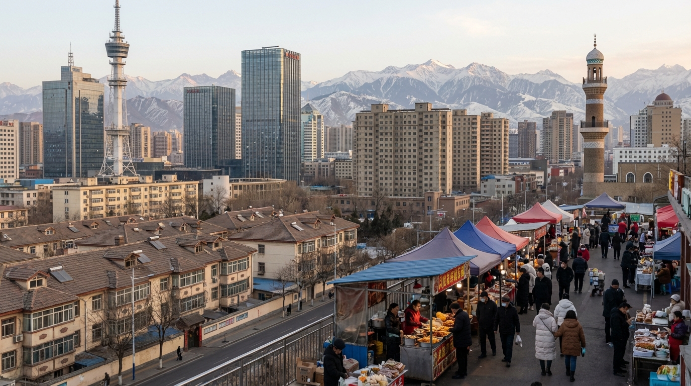 Scenic view of Urumqi, China