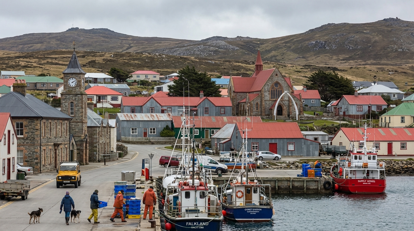Scenic view of Falkland Islands