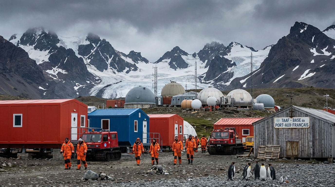 Scenic view of French Southern and Antarctic Lands