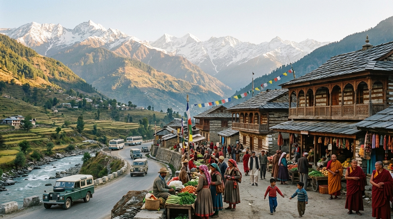 Scenic view of Himachal Pradesh, India