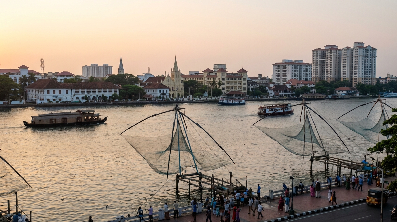 Scenic view of Kochi, India