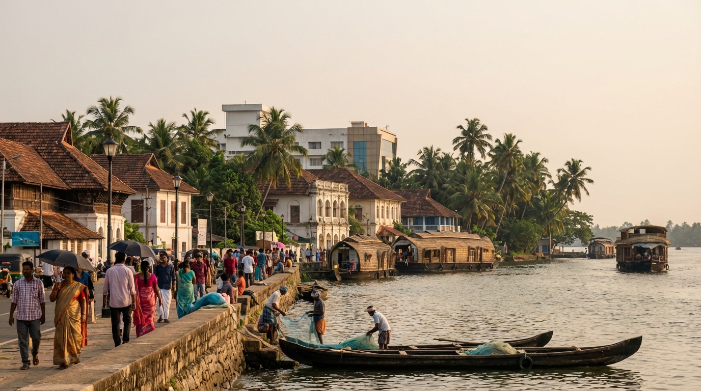 Scenic view of Kerala, India