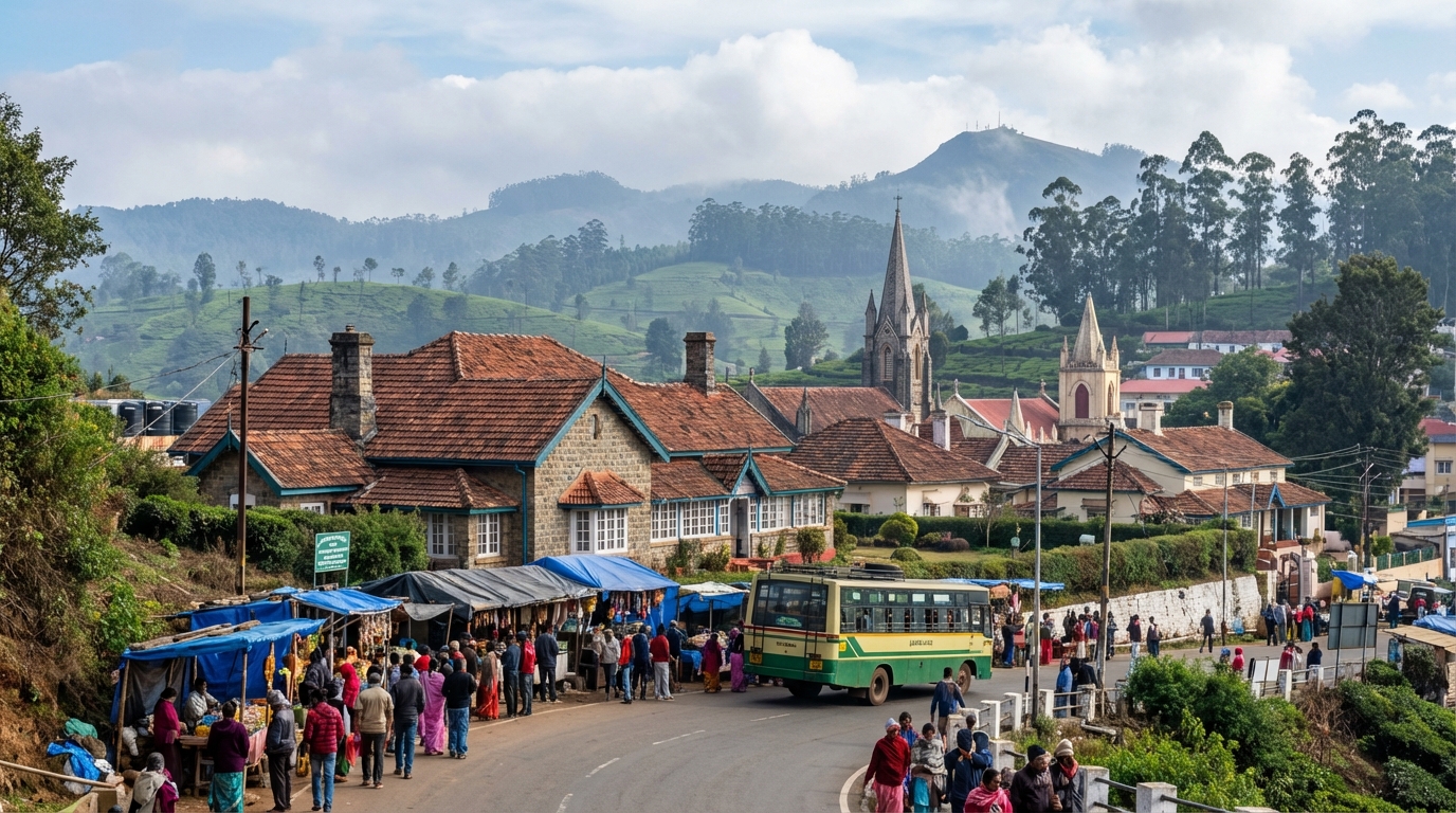 Scenic view of Ooty, India