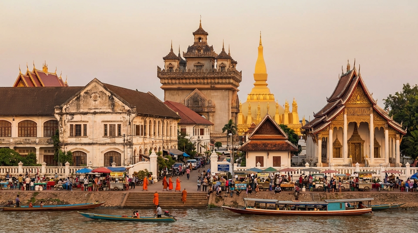 Scenic view of Laos