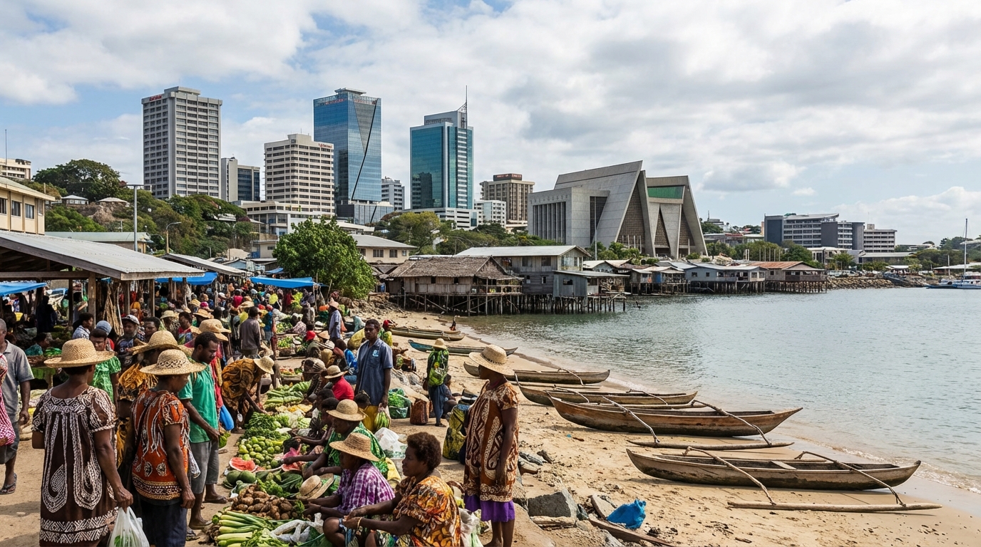 Scenic view of Papua New Guinea