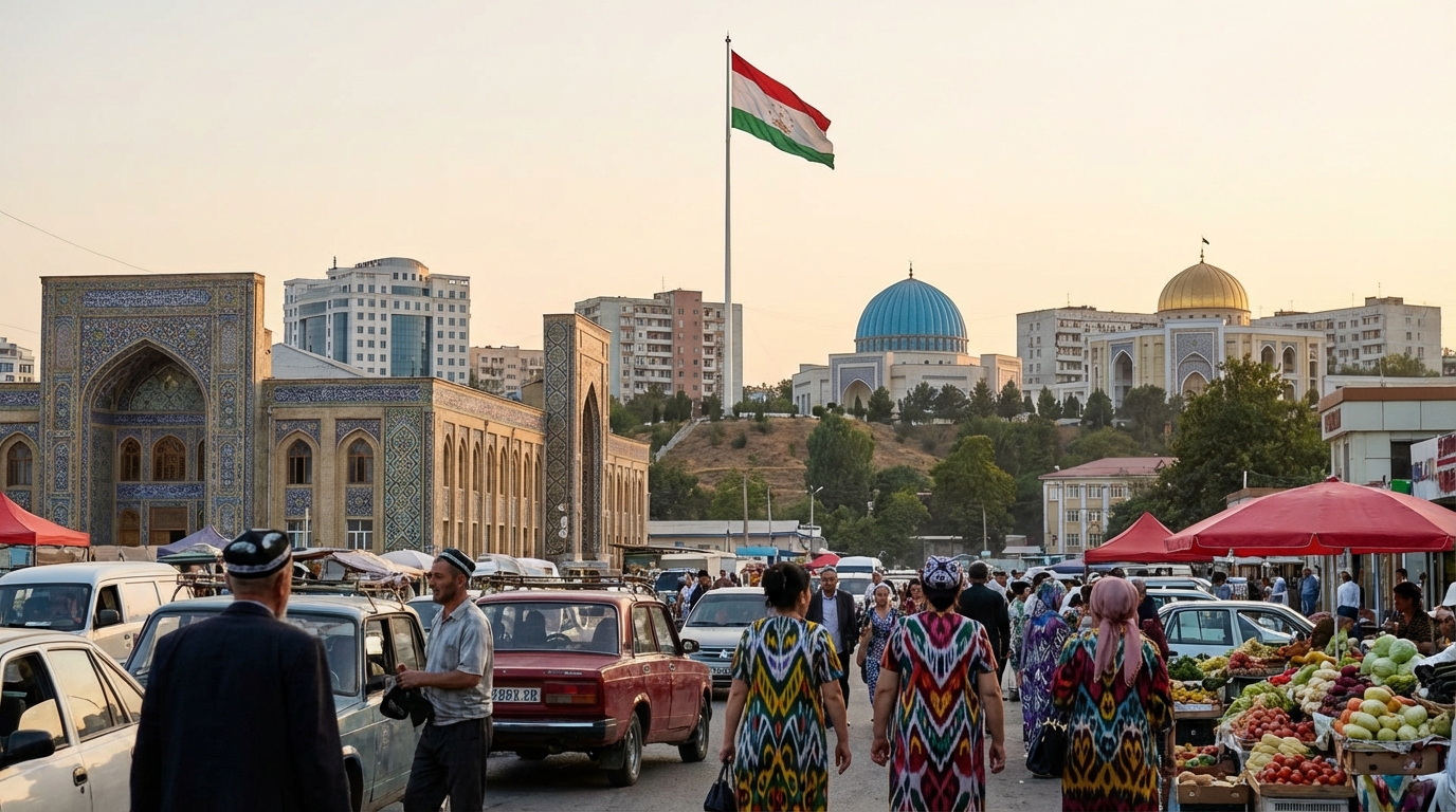 Scenic view of Tajikistan